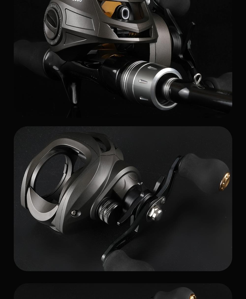 Rooblinos AK Baitcasting Reel 7.2:1 18LB Max Drag Freshwater Saltwater 2+1BB Pro