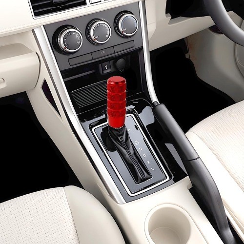 95mm Aluminum Weighted Car Shifter Knob, Anti-Slip Manual Gear Shif Color: Red