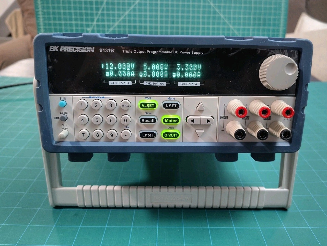 BK PRECISION 9131B DC TRIPLE POWER SUPPLY 30V/6A, 5V/3A, 375W BENCHTOP METER