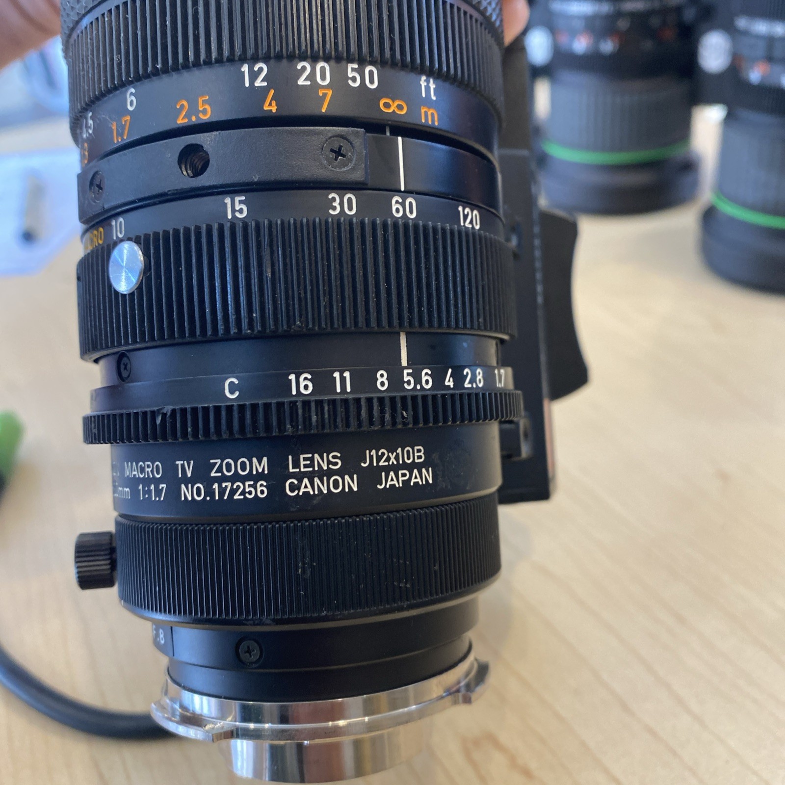 Canon Macro TV Zoom Lens J12X10B 10-120Mm 1:1.7 Servo J12x10B KRSM 12x Bx#1 L#24