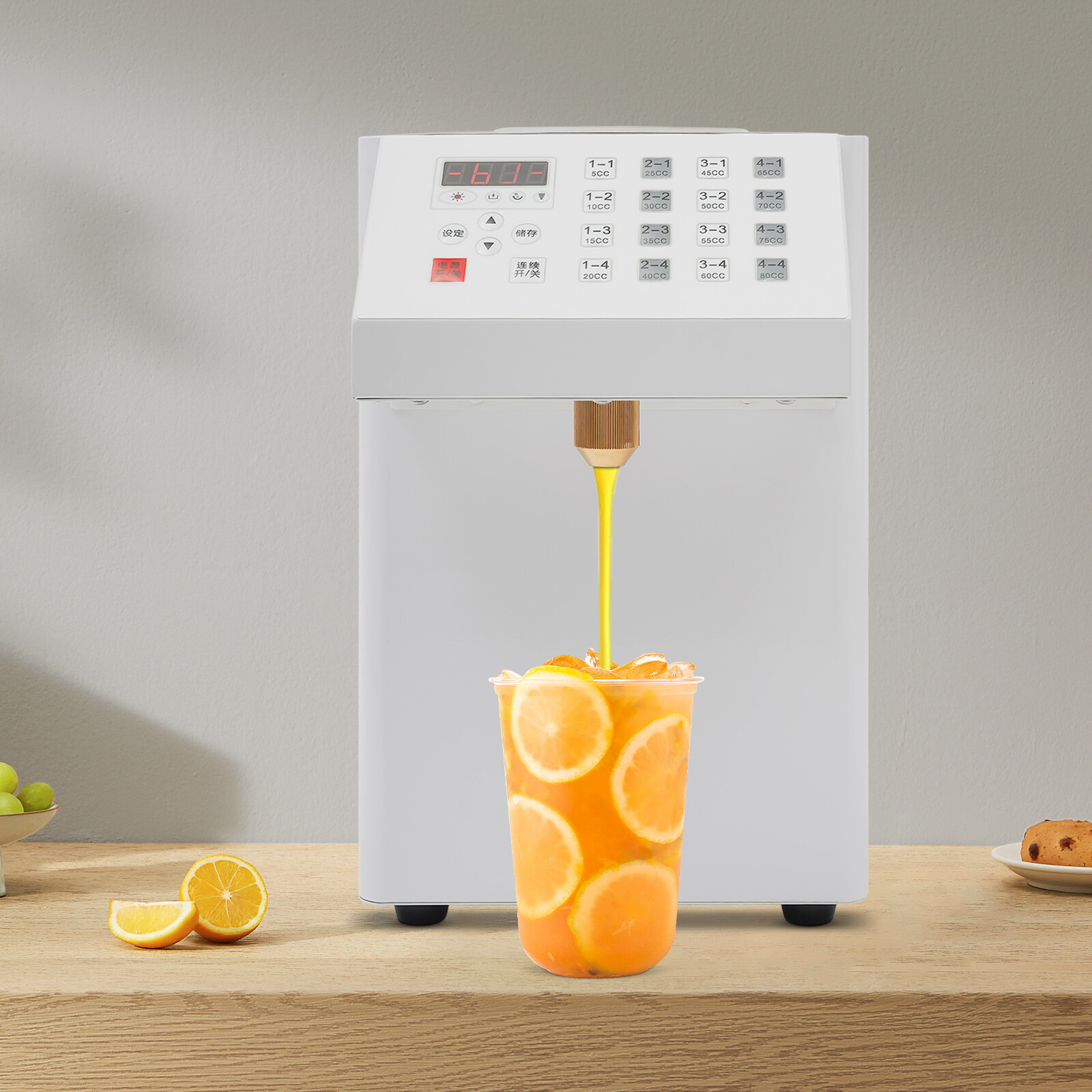 8L/2.11 Gallon Countertop Fructose Dispenser Auto Quantitative Fructose Machine