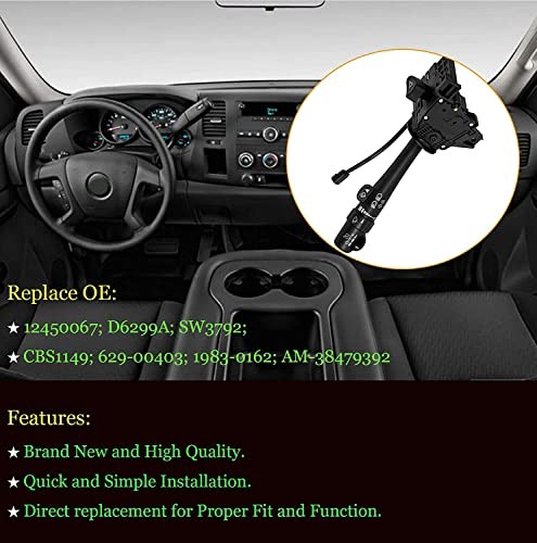Interruptor De Senalizador Negro D6299a Para 2003-2007 Chevy Avalanche Silver…