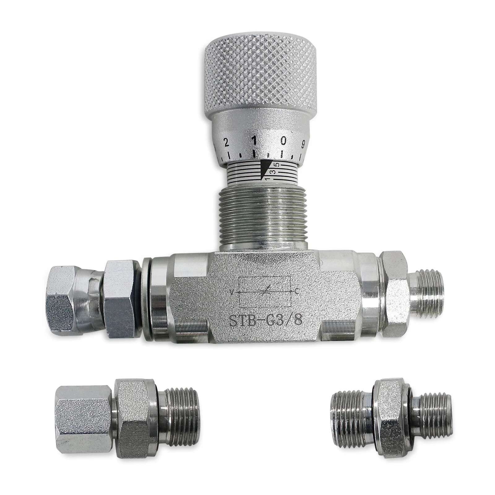 Hydraulic Flow Control Valve – STB-G3/8 – Mini Excavator – AGT – USA-3/8″ L08
