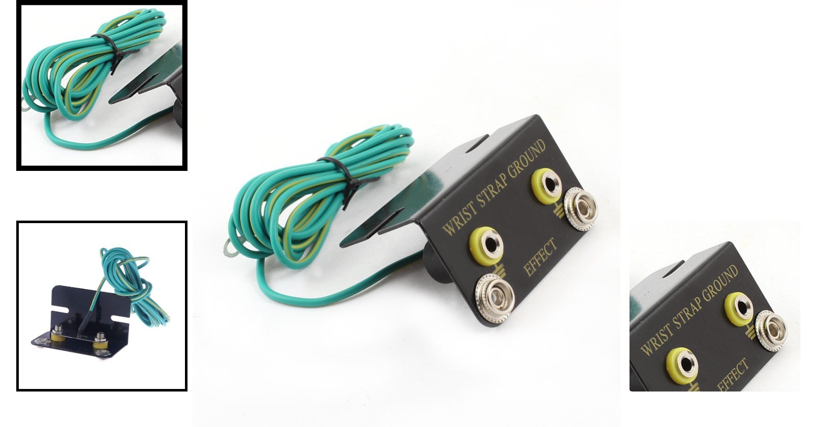 5.5ft Green Terminal Cable Anti-Static Connector for ESD Wrist Straps – L-Shaped