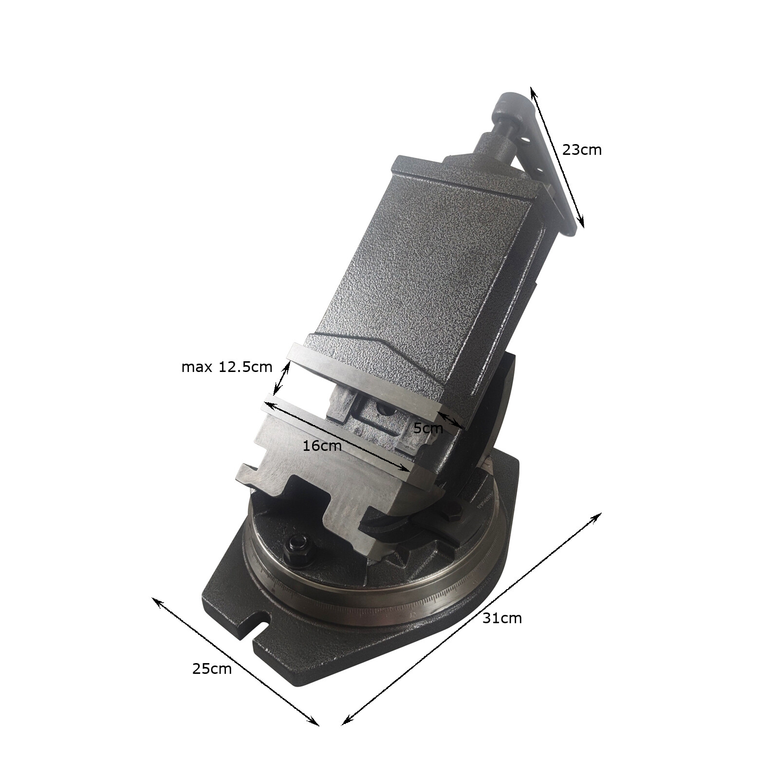 6 Inch Tilting and Swiveling Milling Bench Vice 0-90 Degrees Flat Vice