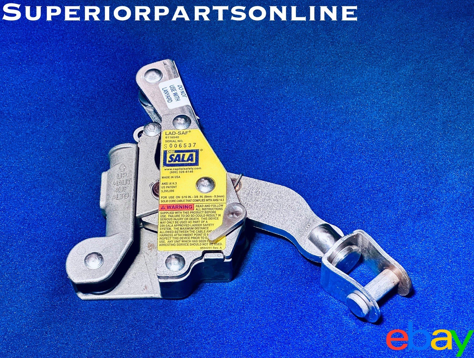 *NEW* DBI SALA 6116540 LAD-SAF Detachable Safety Cable Sleeve “Made In USA”