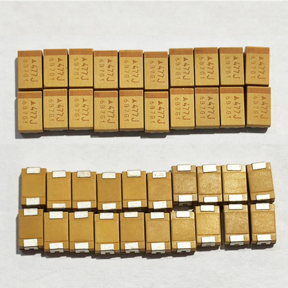 20/40/100Pcs Tantalum 477J 6.3V 470uF Type D SMD 7343 10% Capacitor Surface