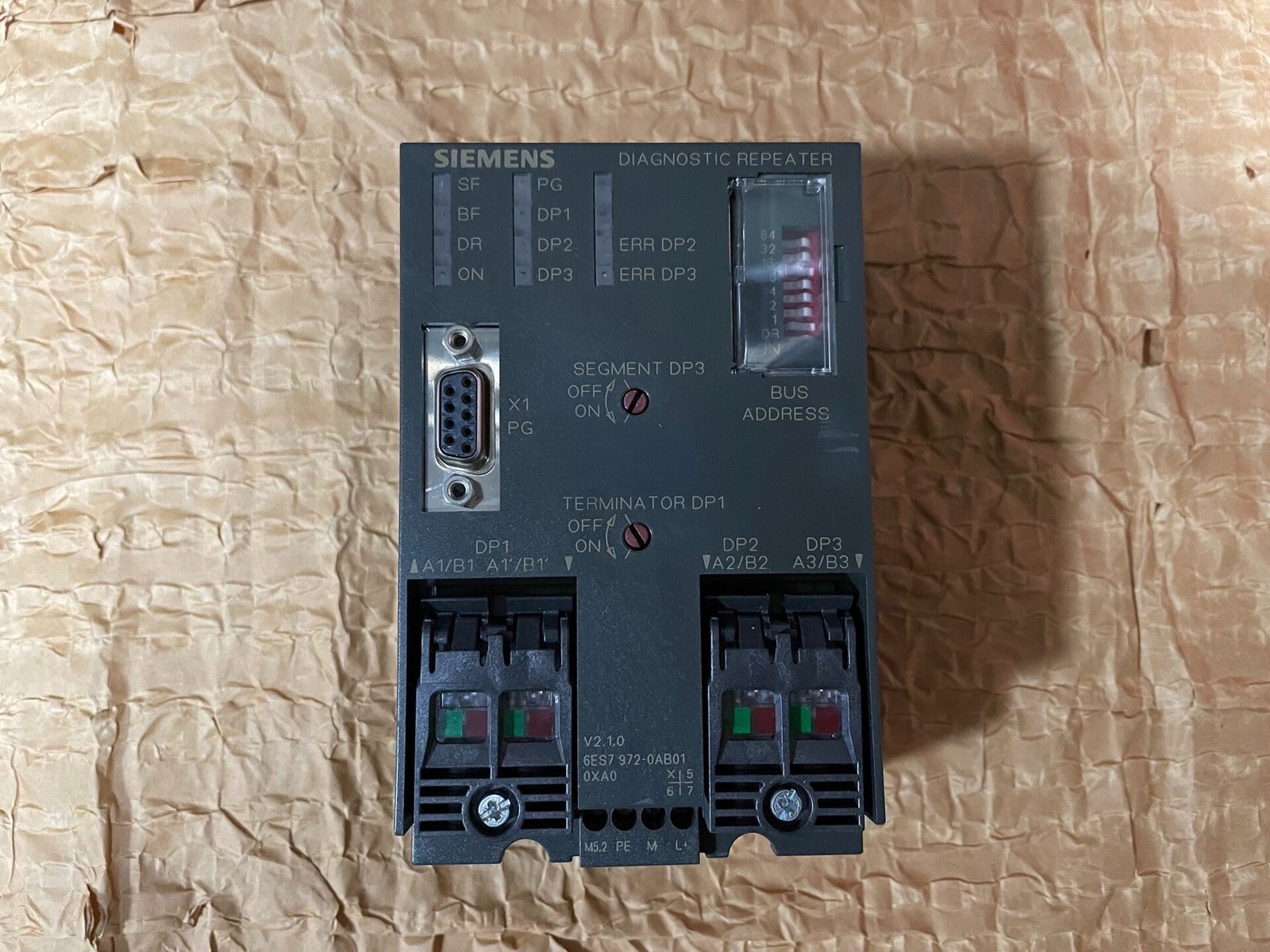 one Siemens 6ES7 972-0AB01-0XA0 Repeater Used