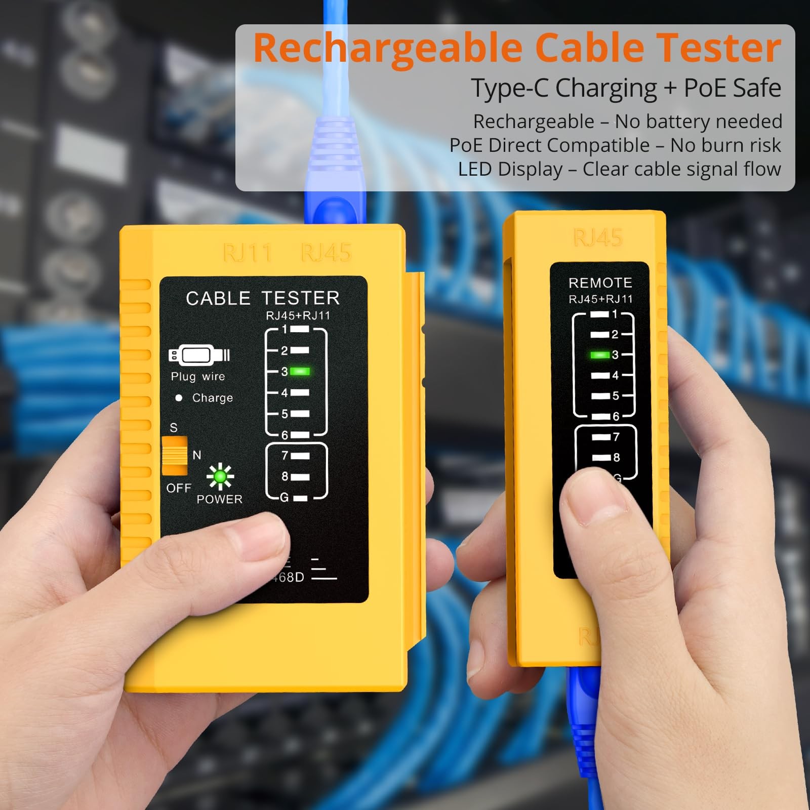 RJ45 Crimp Tool – Cat7 Crimping Tool for 8P RJ45 CAT5/6/7 & 6P RJ11 RJ12 Conn…