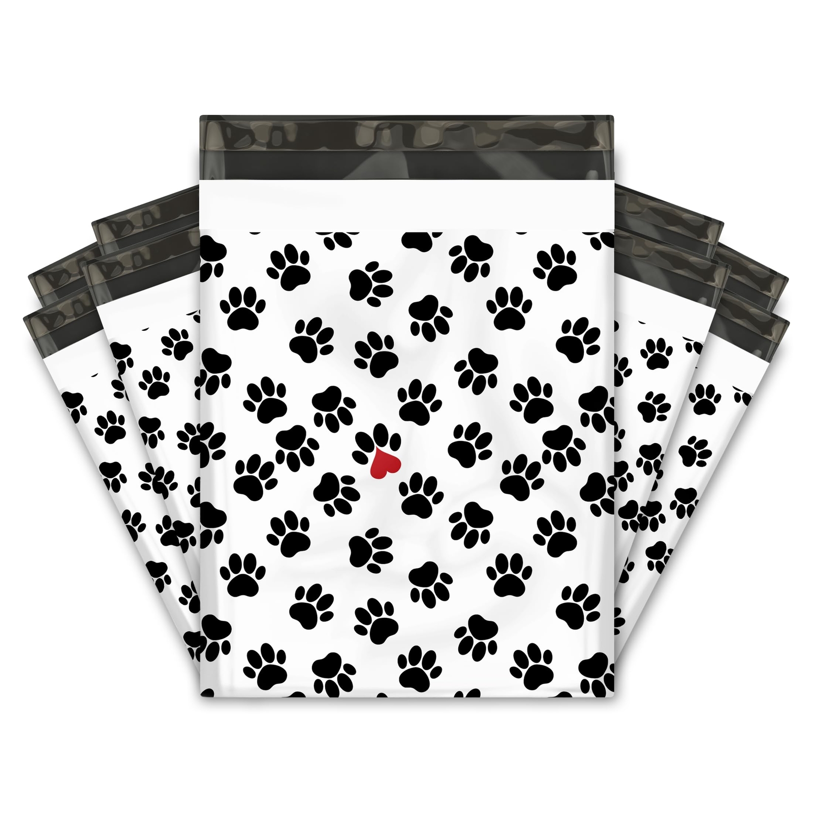 12×15 50 Paw Prints Designer Poly Mailers Shipping Envelopes Premium Printed …