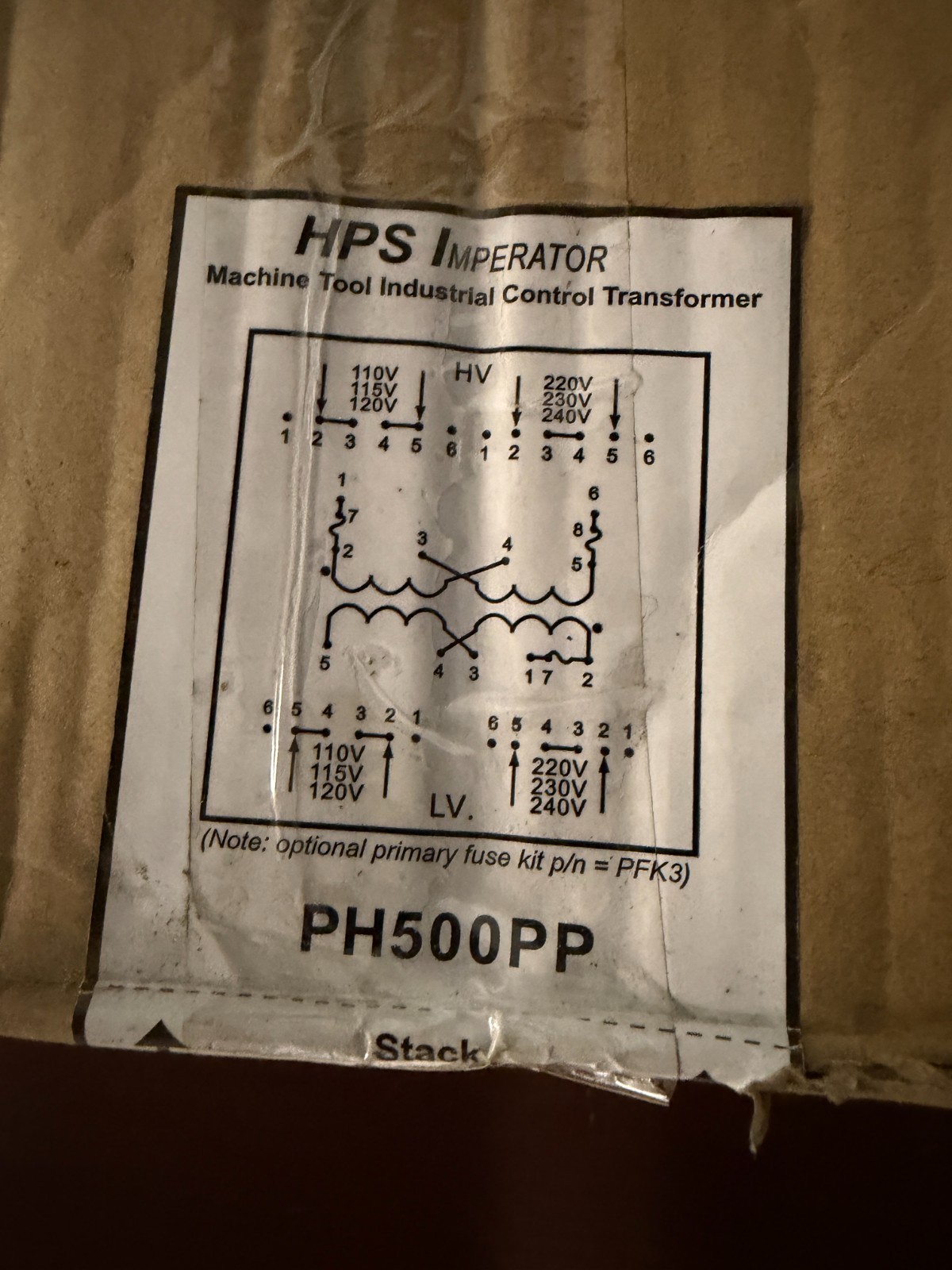 Hammond Power Solutions PH500PP Transformer 500VA 120/240VAC