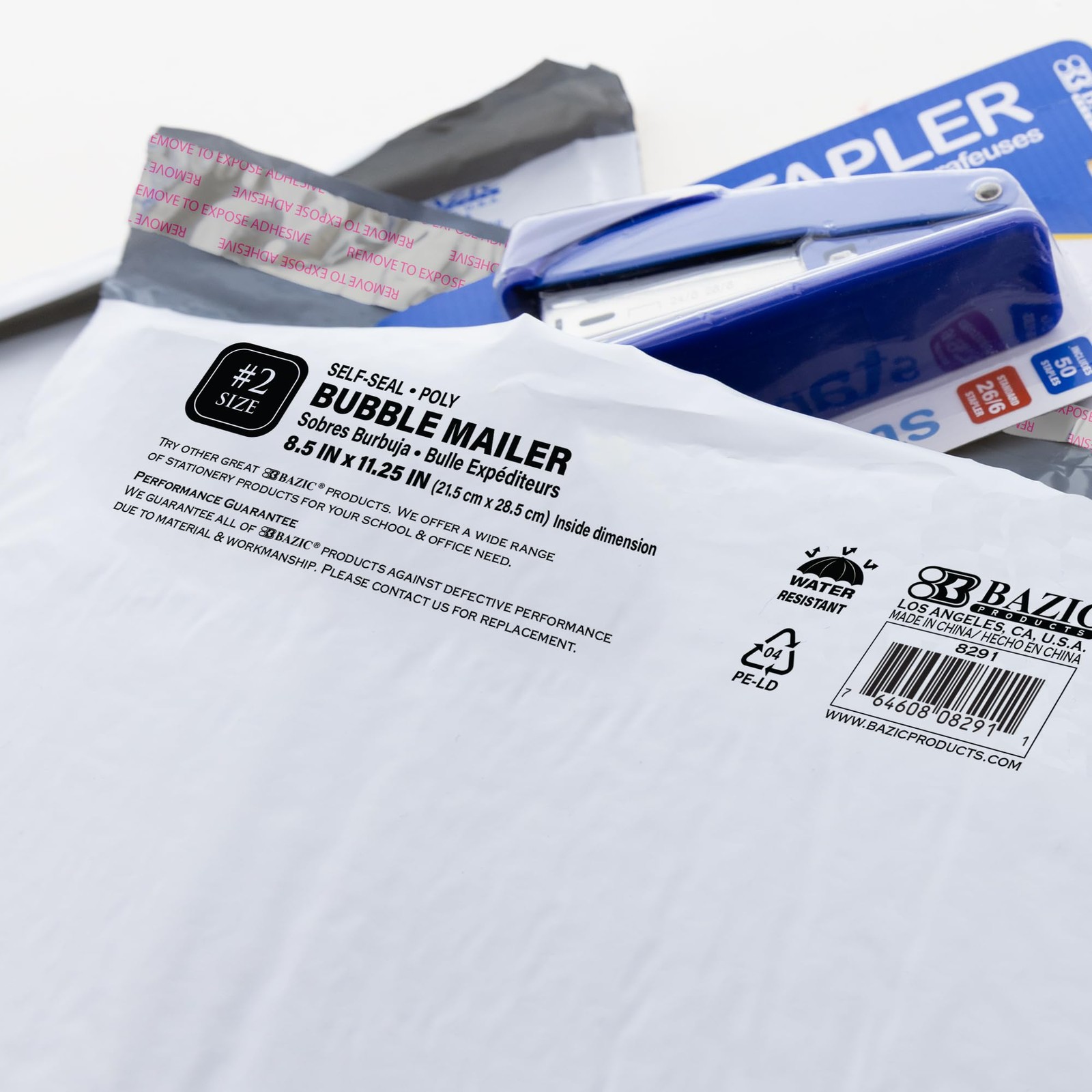 BAZIC Products #2 Poly Bubble Mailers, 8.5 x 11.25 in, 1-Pack, White