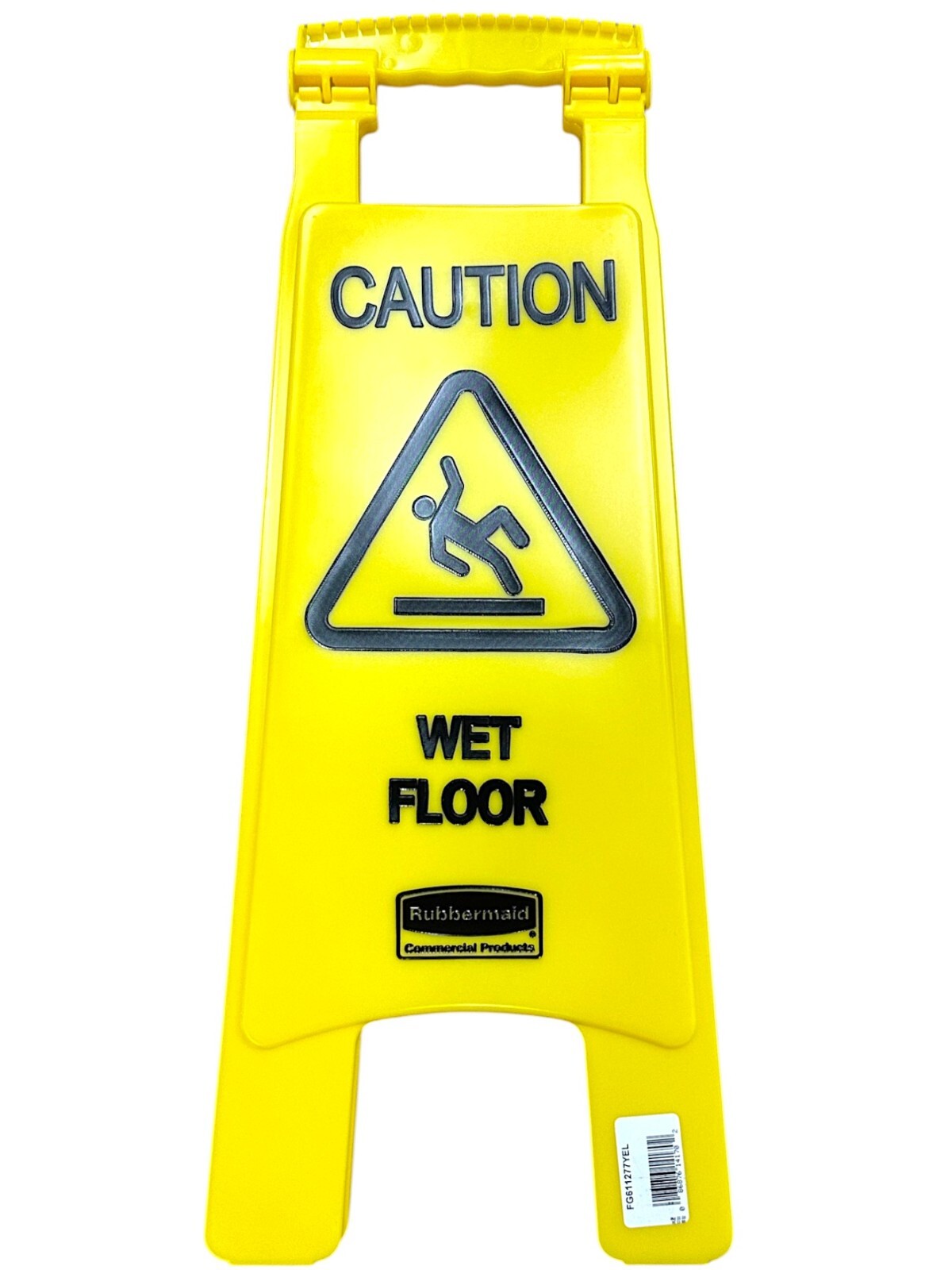 Rubbermaid Caution Wet Floor Sign, 2 Sided, 26″ Yellow (6 Pack) (FG611277YEL)