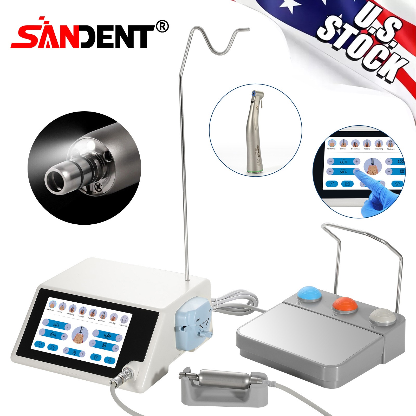 Implant System Dental Implant Motor Machine Surgery with 20:1 Handpiece Free