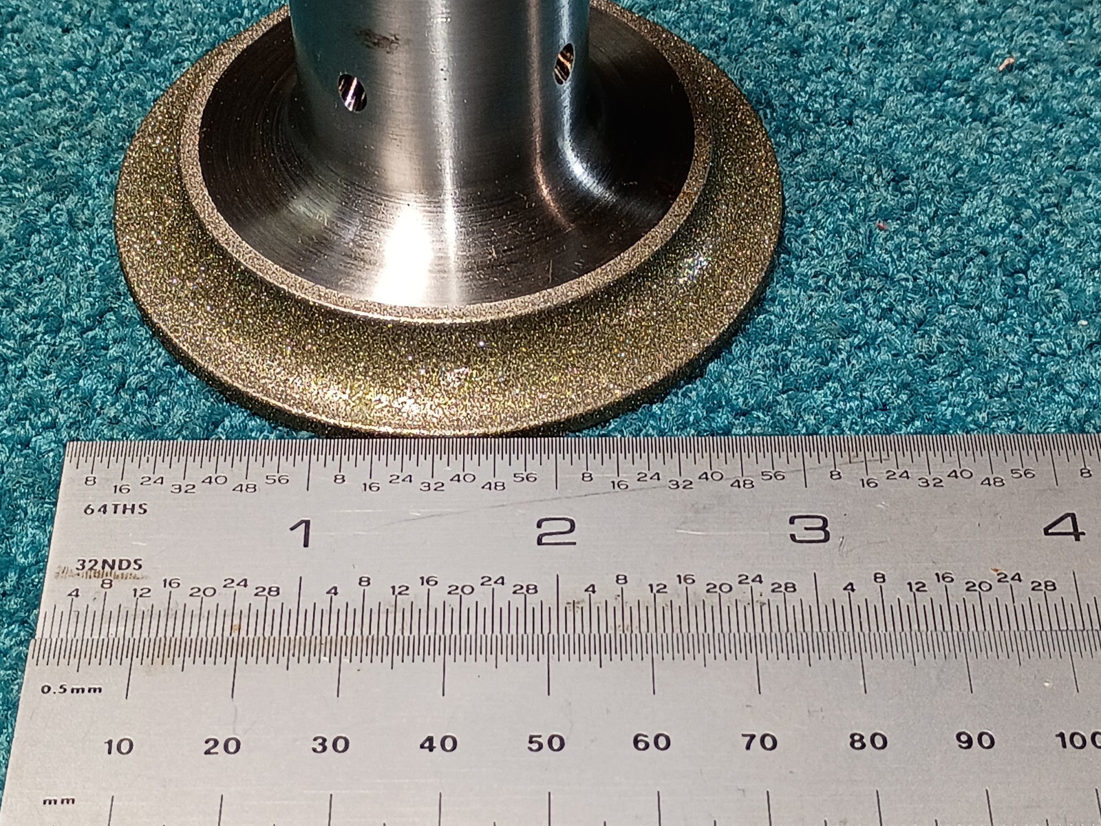CDT MM120 Diamond Corner Radius 3″ .295R Grinding Wheel 1″ Arbor PMN003749