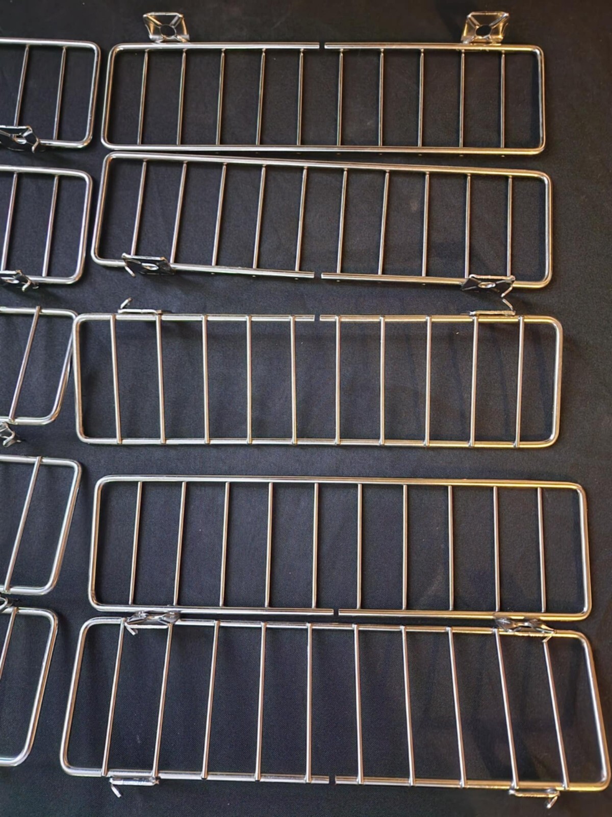 Lozier Brand Gondola shelf 11”x3” wire fencing dividers qty 10 CHROME RETAIL WOW