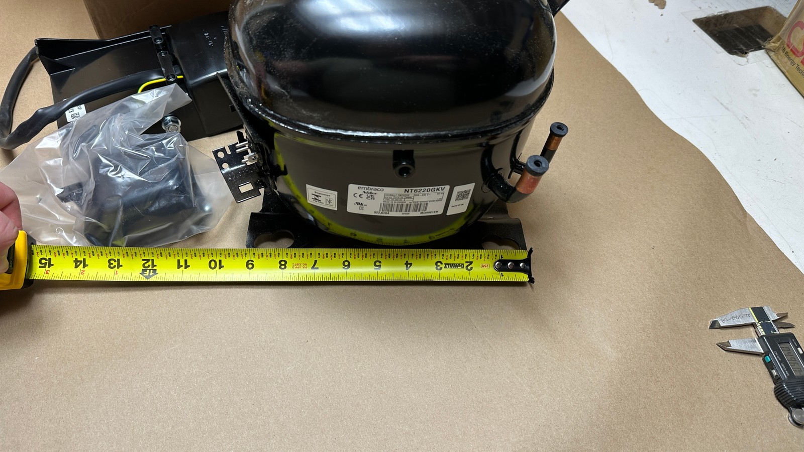 Embraco Compressor NT6220GKV 3/4HP 208-230V 60Hz R404A