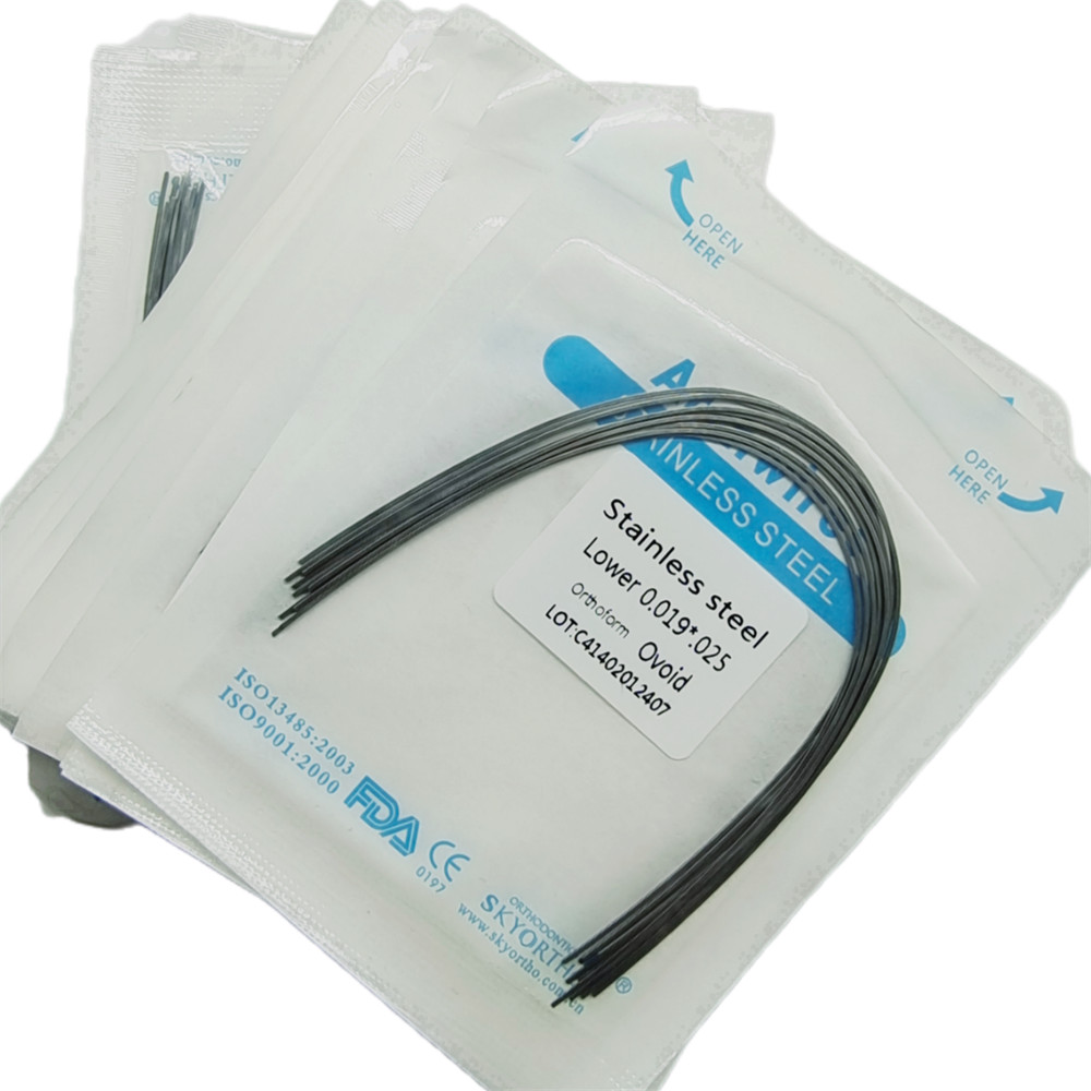 Dental Orthodontic Oval Stainless Steel Ovoid Arch Wires 16Size Rectangular Arcs