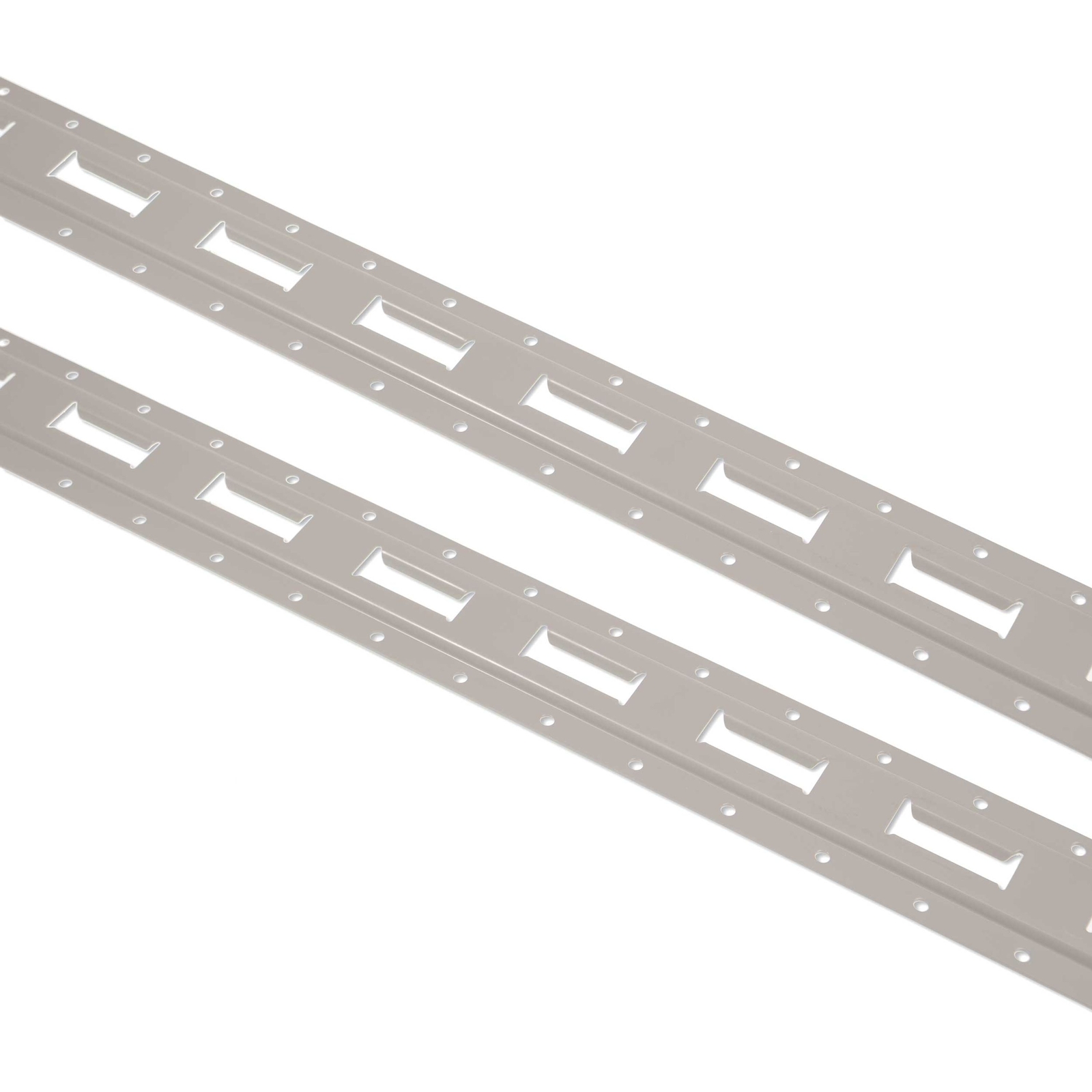 USCC 5′ Vertical E Track – Gray Powder Coated Finish – 12 Gauge Steel – 2PK