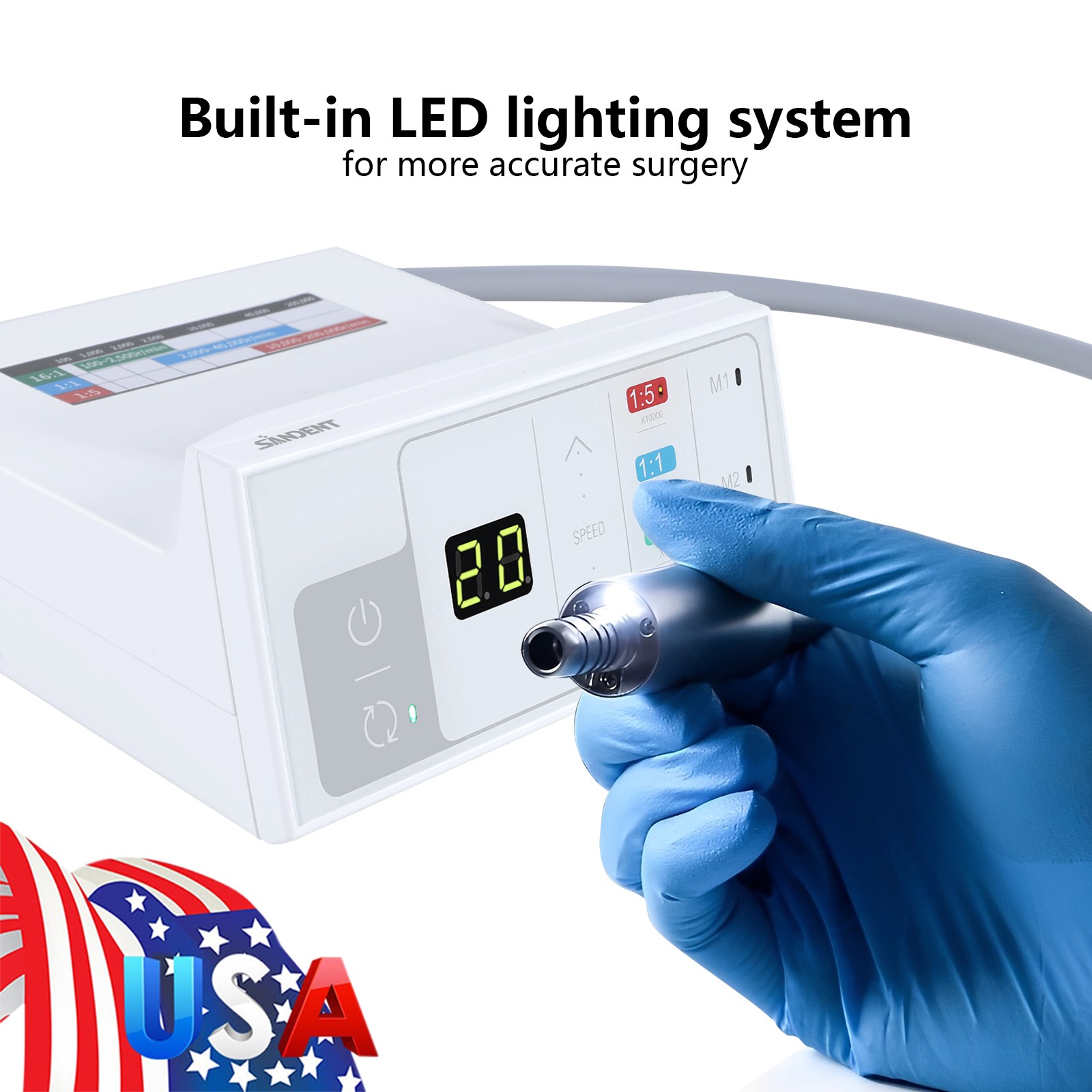 Dental Endo Handpiece 8:1 Contra Angle Endodontic For Dentsply E-Type