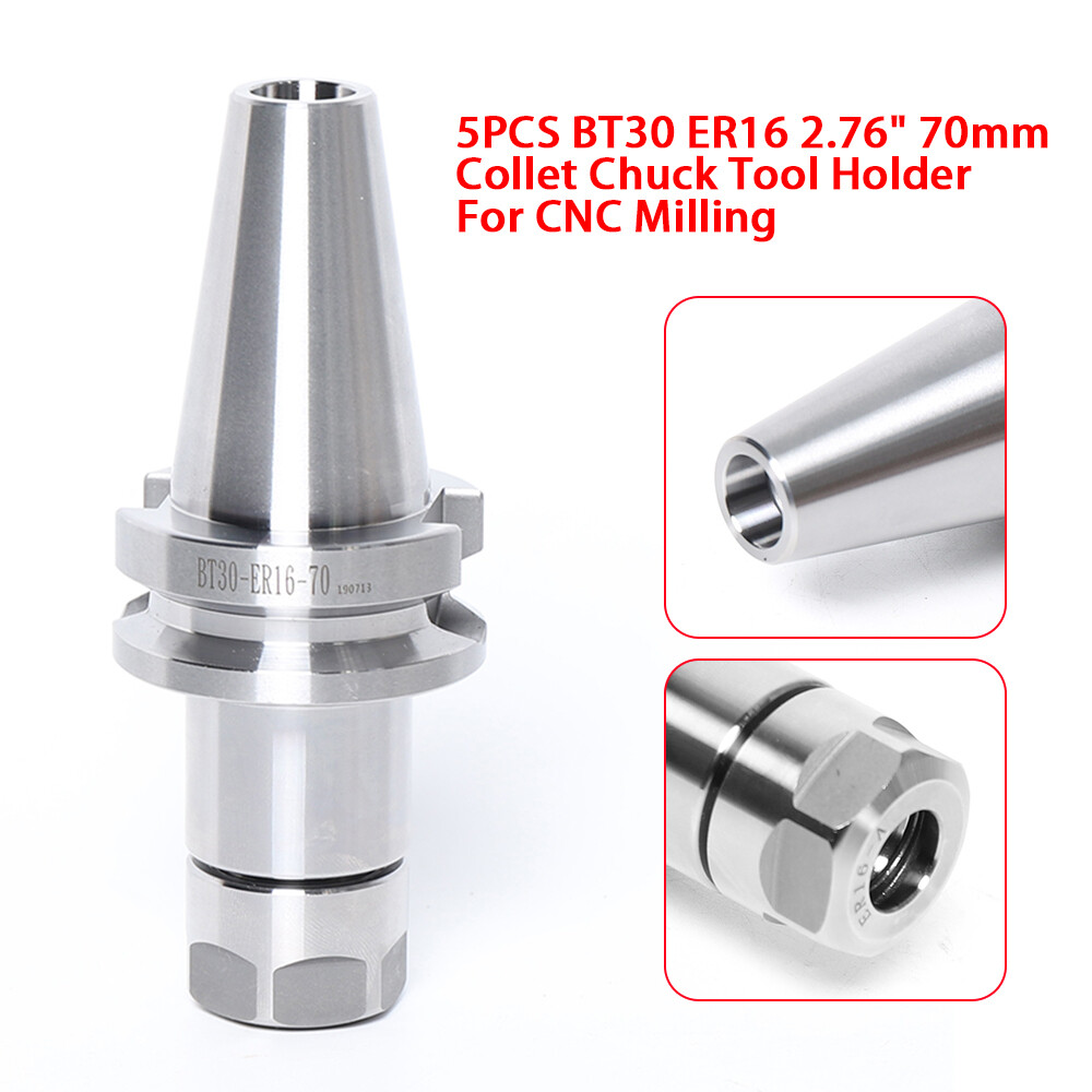 BT30 ER16 70mm 5PCS SET Collet Chuck Tool Holder Balance 12000RPM BT 30 USA