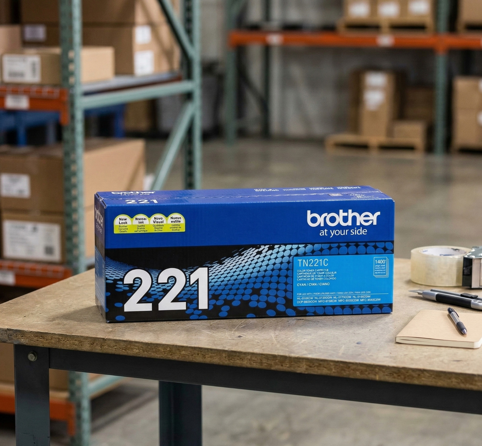 Brother TN221 Toner 4-Pack | Black Cyan Magenta Yellow | For HL-3170CDW MFC-9340