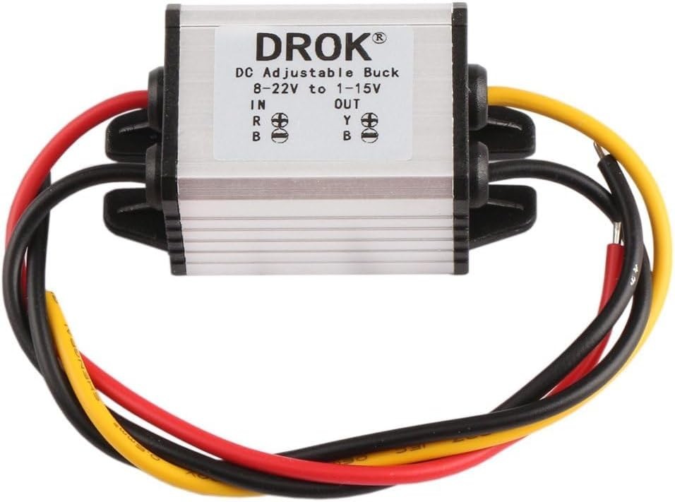5V DC Converter, 2pcs Waterproof DC Buck Converter 8V-22V 12 V Step Down to 3…