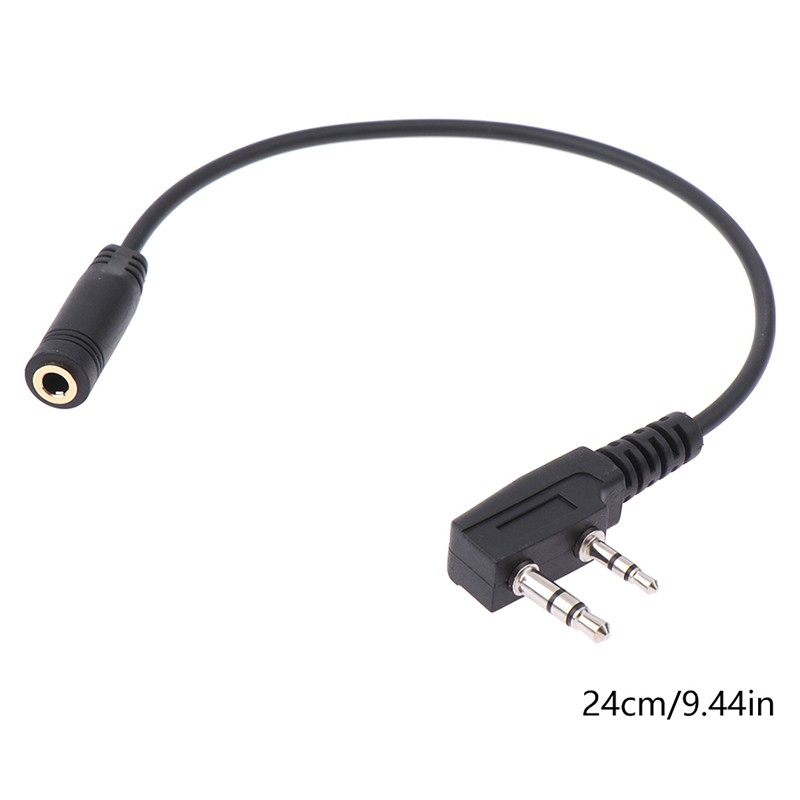 2 Pin K1 To 3.5MM Female Audio Earphone Transfer Cable For TYT For UV5R 888S