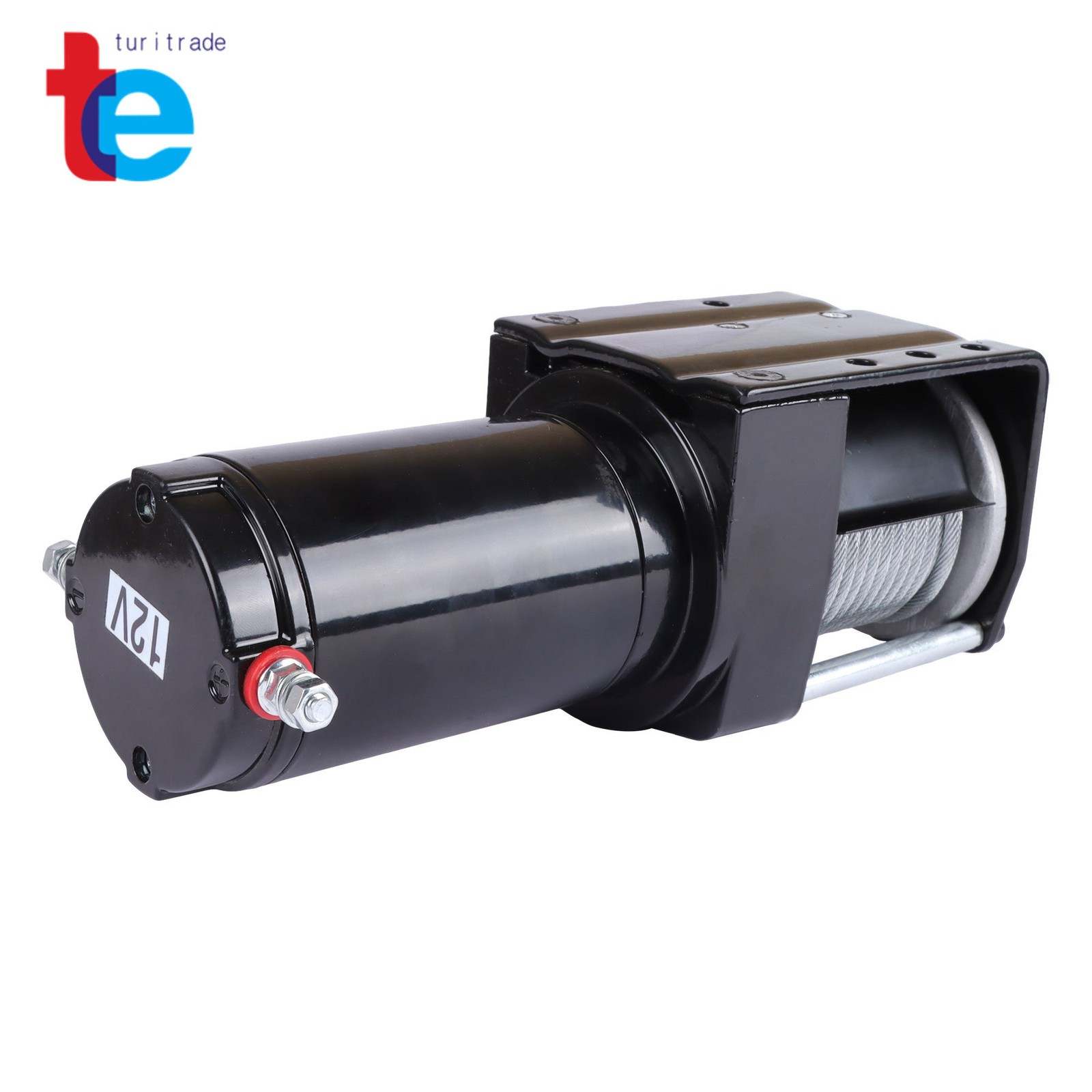 3000lb 32ft Steel Cable Electric Winch 12VDC/1.3HP Copper Motor 135:1 Gear Ratio