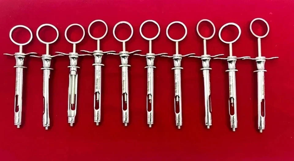 Lot of 12 Hu-Friedy CW Style Dental Anesthetic Aspirating 1.8ml Syringe SYRCW
