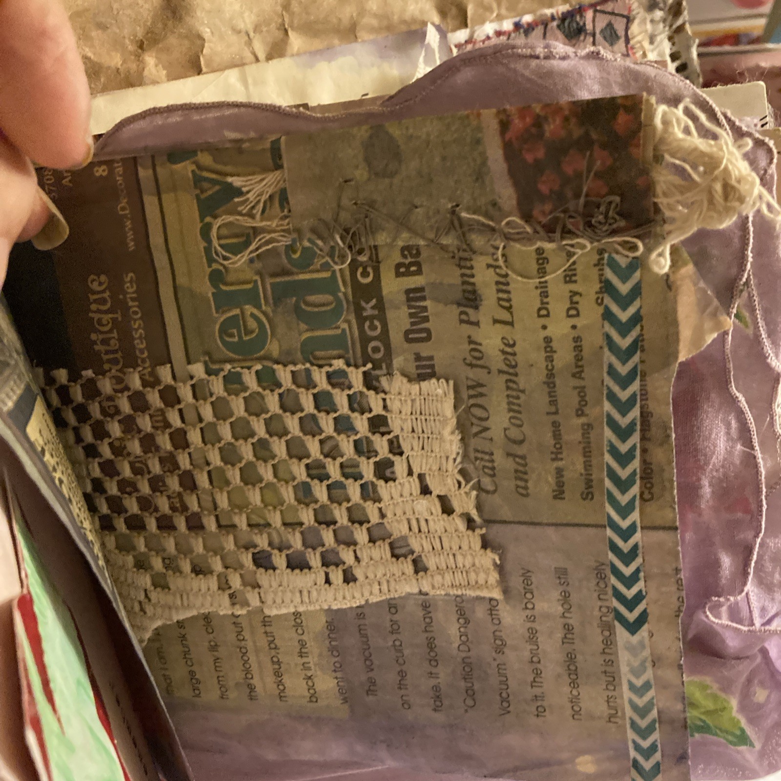 Junk Journal Intercession, Coffee Stain Pages
