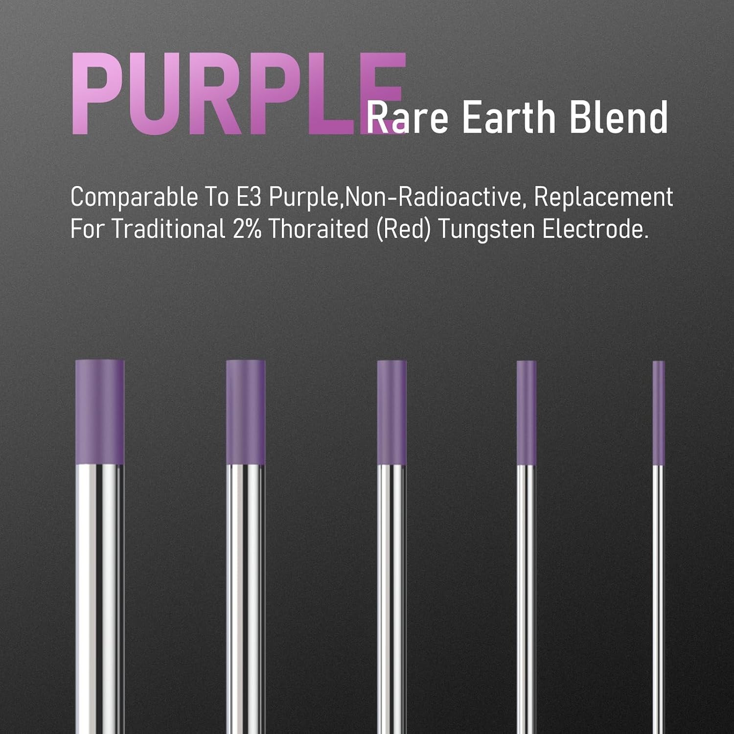 AWS Certified .040 Inch Tungsten Electrode 7 Inch Length Non-Radioactive 10-Pack