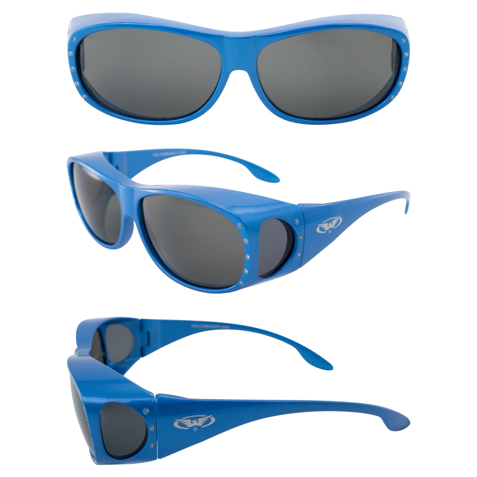 GLOBAL VISION FANFARE FIT OVER SAFETY GLASSES SIDE SHIELD SHATTERPROOF UV400