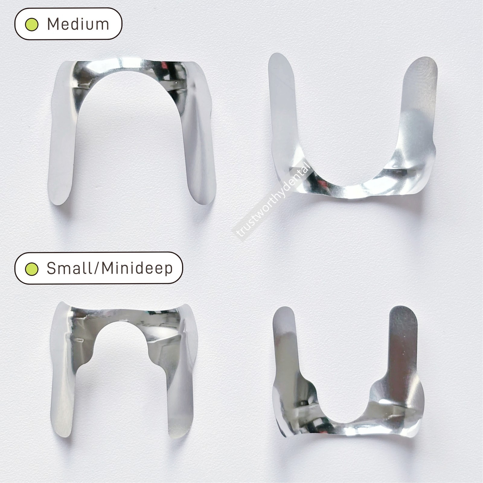 Dental Twin Anterior Matrix 0.03mm Sectional Contoured Metal Matrices Unica Type