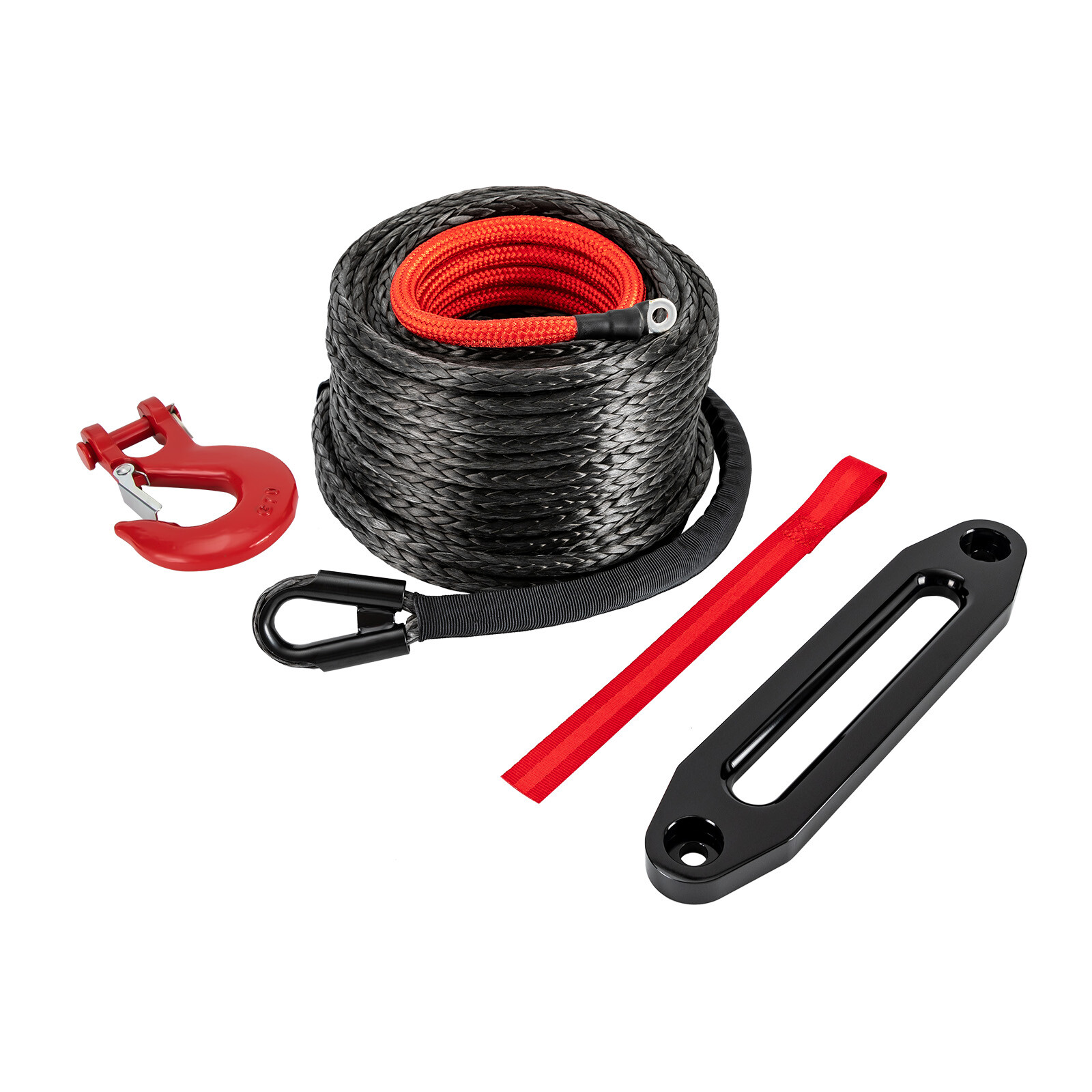 3/8″x100ft Synthetic Winch Rope 23809lbs Recovery Cable Winch Line for Truck SUV