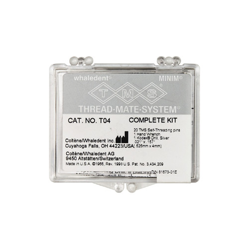 Coltene Whaledent T04 TMS Thread Mate System Self Threading Pins Minim Kit .021″