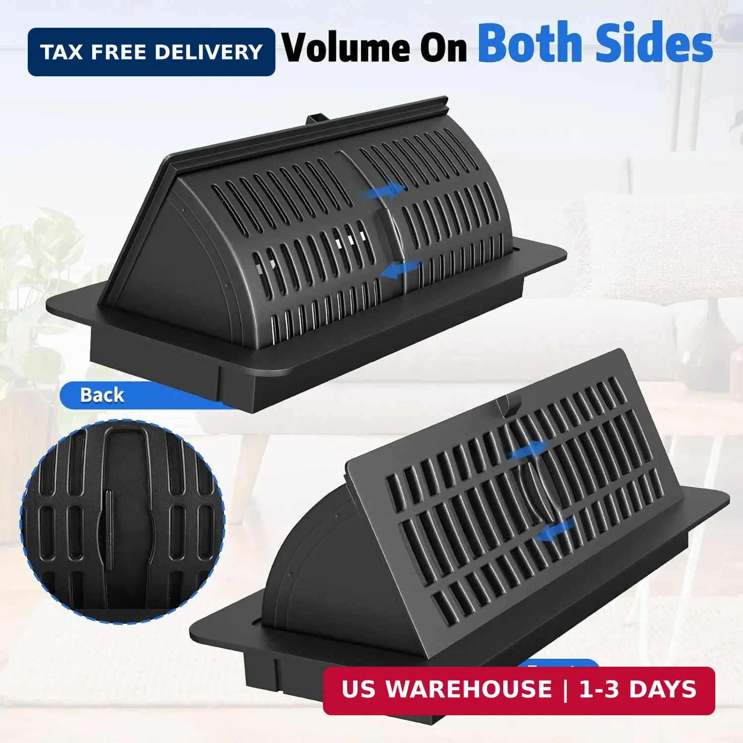 2 Pack Vent Deflectors & Floor Vent Covers for Home Floor 4 x 10 inch, Upgraded