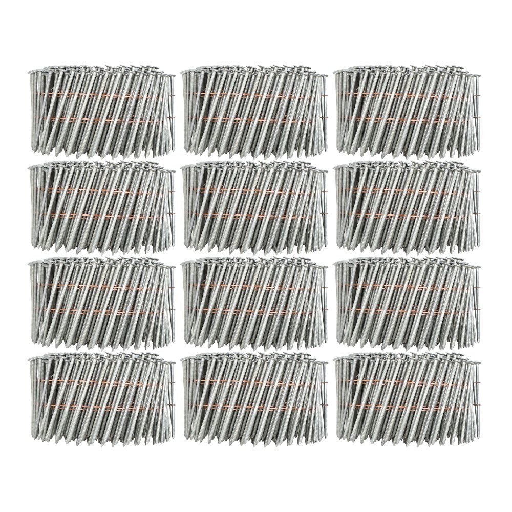 3600Pc Siding Nails 2-1/2 «x .092» 15 Degree Collated Wire Coil Full Round Head