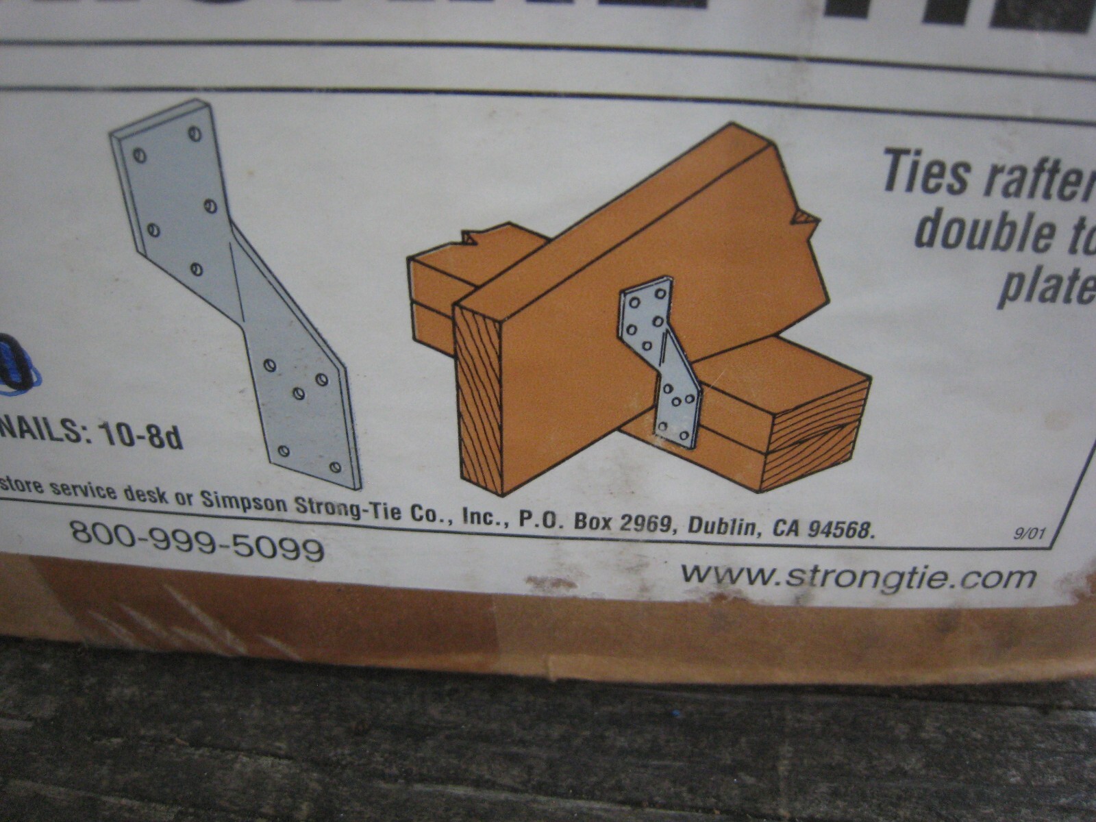20 Simpson H2.5A Hurricane Tie Strap Rafter Joist Connector WITH 200 Joist NAIL