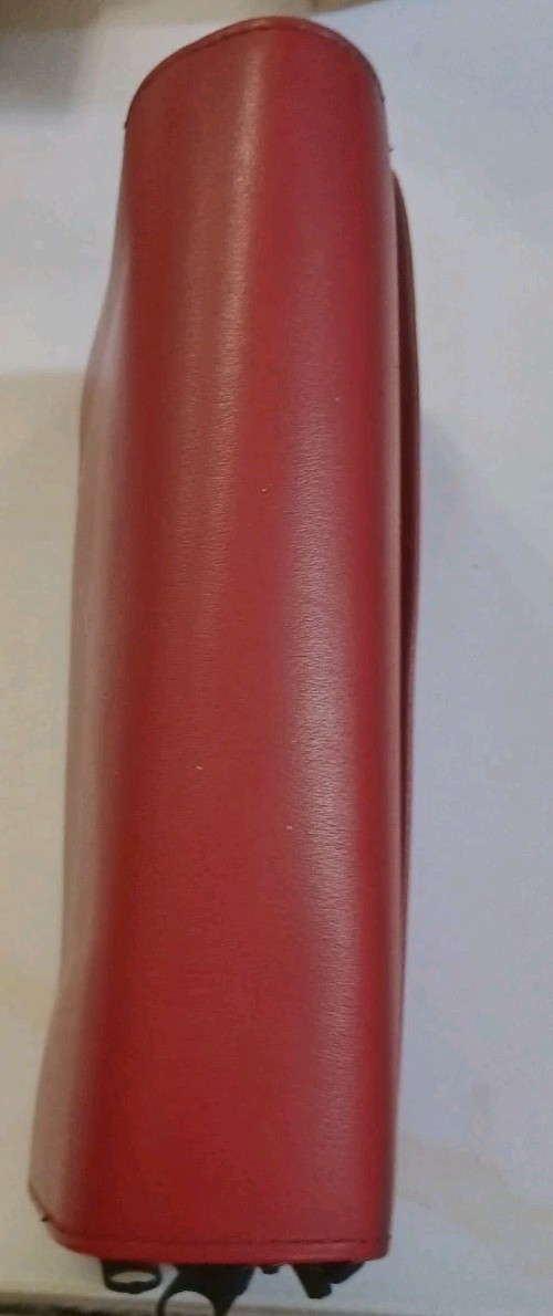VTG Mundi Mundex Planner Organizer Notes Zipper Wallet Burgundy Leather, NWOT