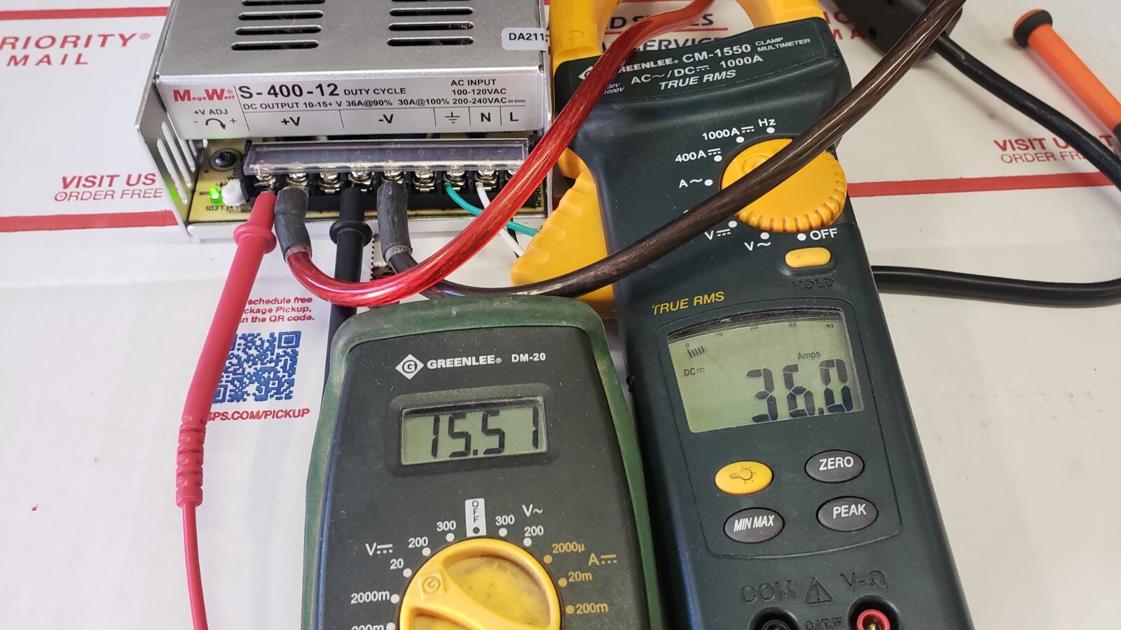 36 Amp Peak 9 – 15 Volts DC Regulated Power Supply Real MegaWatt® 12