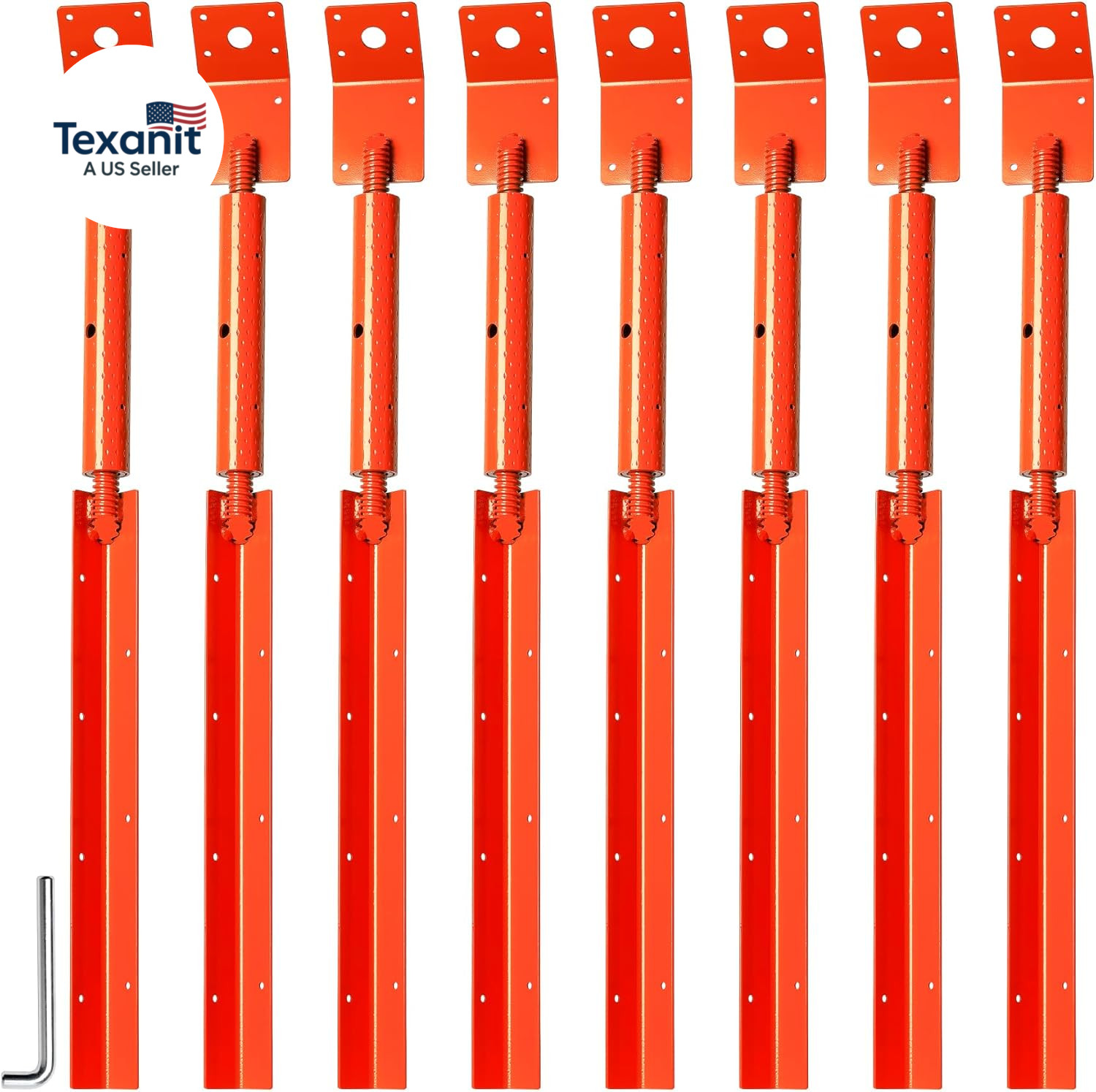 Adjustable Wall Turnbuckle Tensioner (Adjustable Length: 33.2″-40″), Heavy Duty