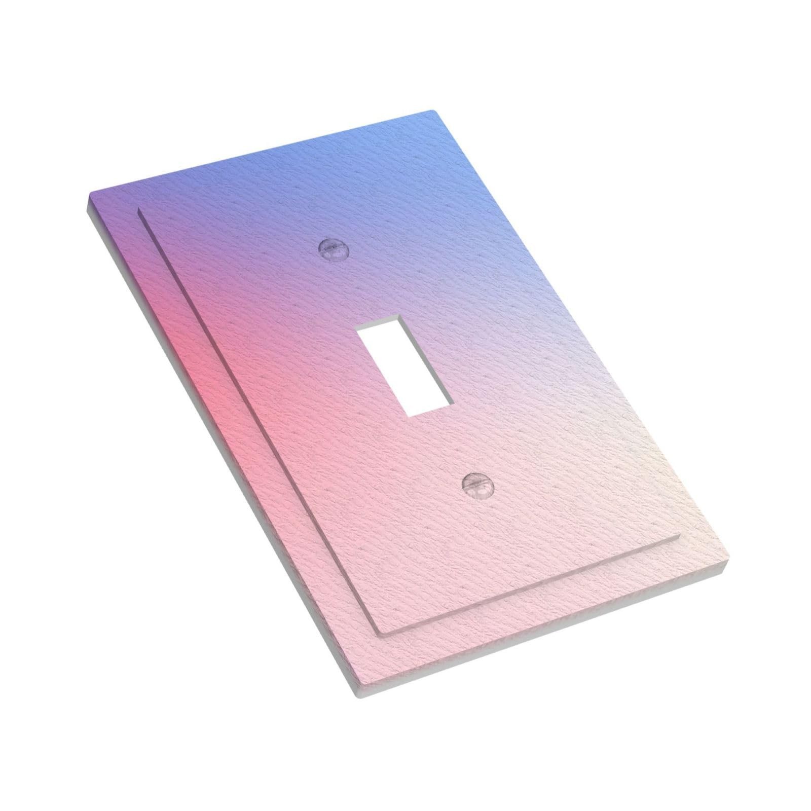 Decorative Light Switch Cover Plate Pink Purple and Blue Gradient 1 Gang Sing…