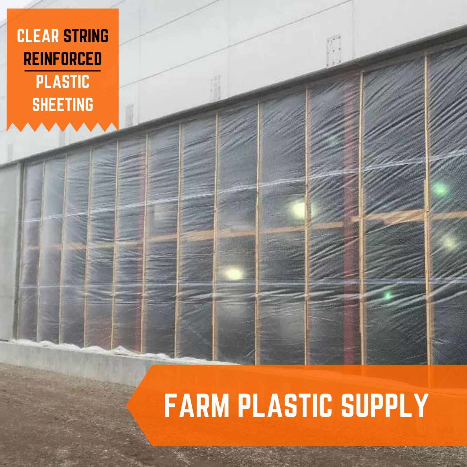 UV Rated Dura Skrim 10 Mil Clear String Reinforced 4 Year Plastic Sheeting