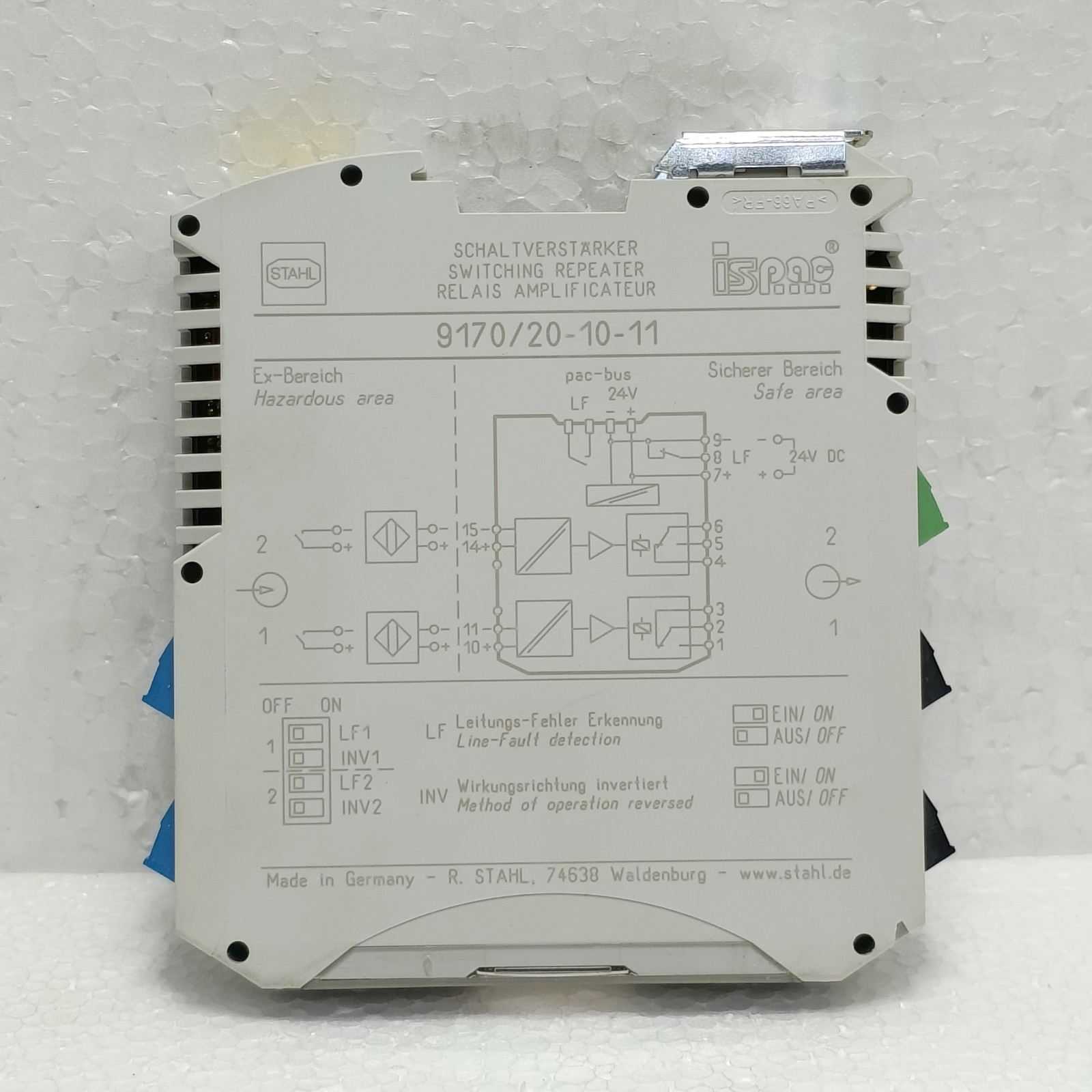 R. STAHL 9170/20-10-11s Switching Repeater 2-Channel 24VDC ISpac Relay NIB