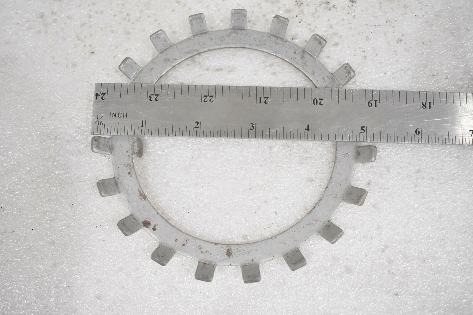 W-19 BEARING LOCK WASHER – 3.800″ ID, 5.219″ OD, 0.084″ THICK ( LOT OF 3 )