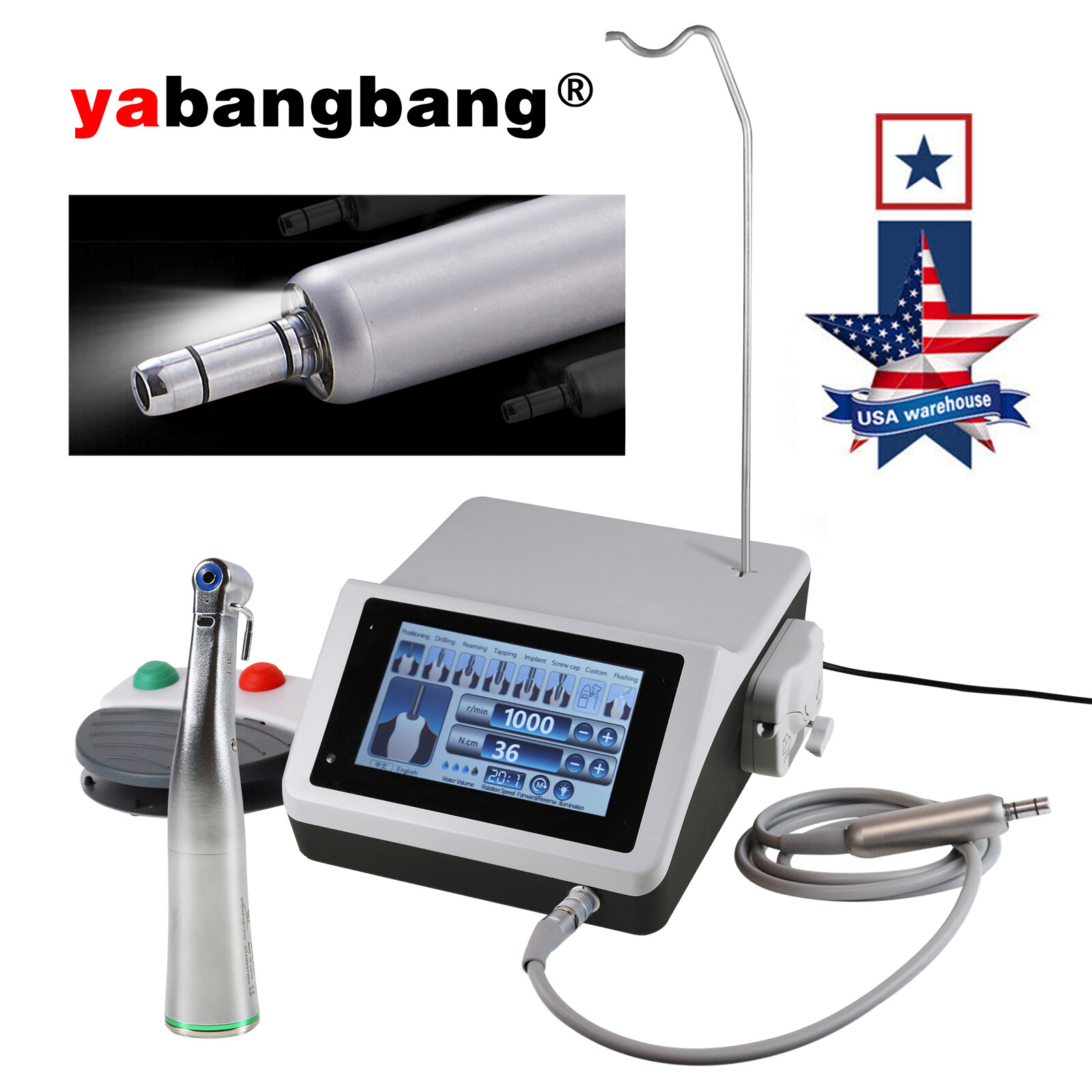 Dental Surgical Implant Motor Brushless+20:1 Handpiece