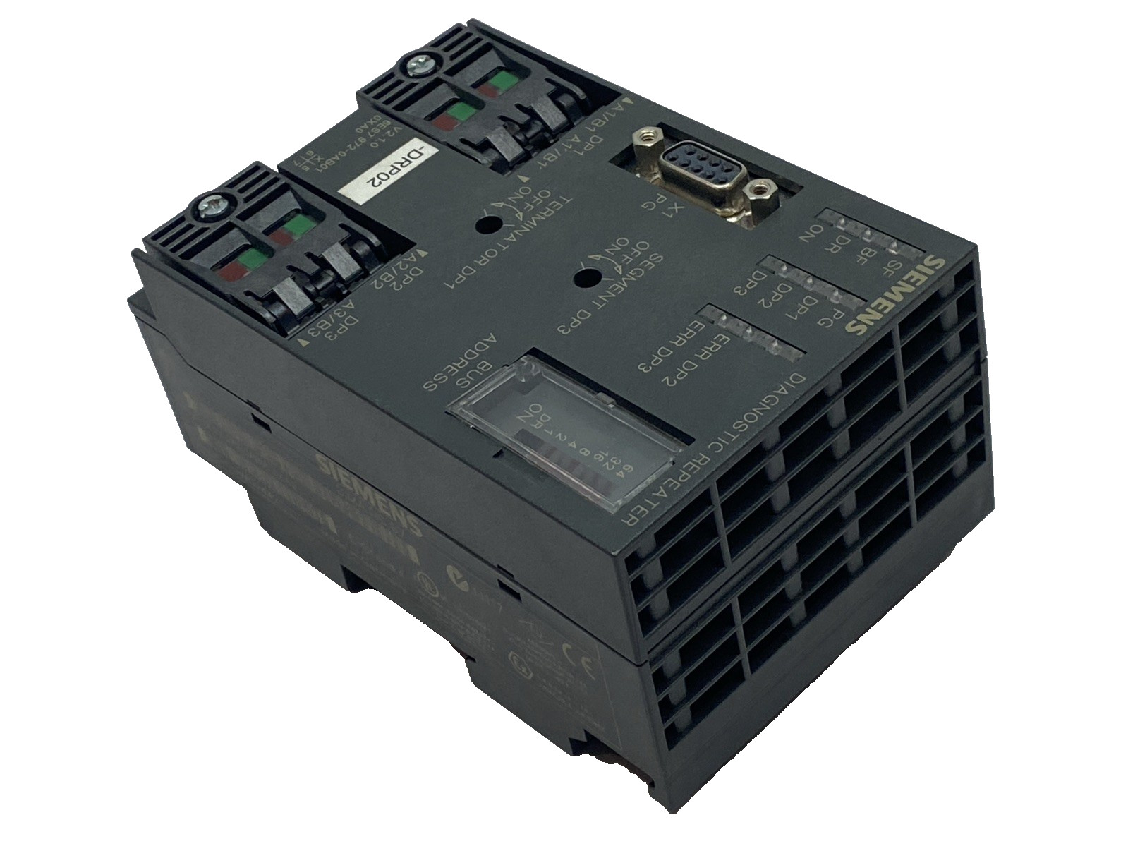 Siemens 6ES7972-0AB01-0XA0 PROFIBUS DP Diagnostic Repeater 24V MISSING SCREWS