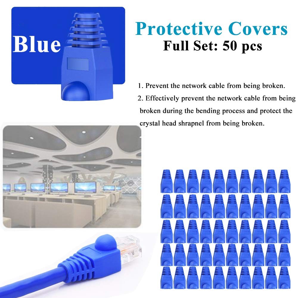 LEATBUY CAT5 Crimper Tool Kit for RJ45/RJ11/RJ12/CAT6/Cat5e, Blue