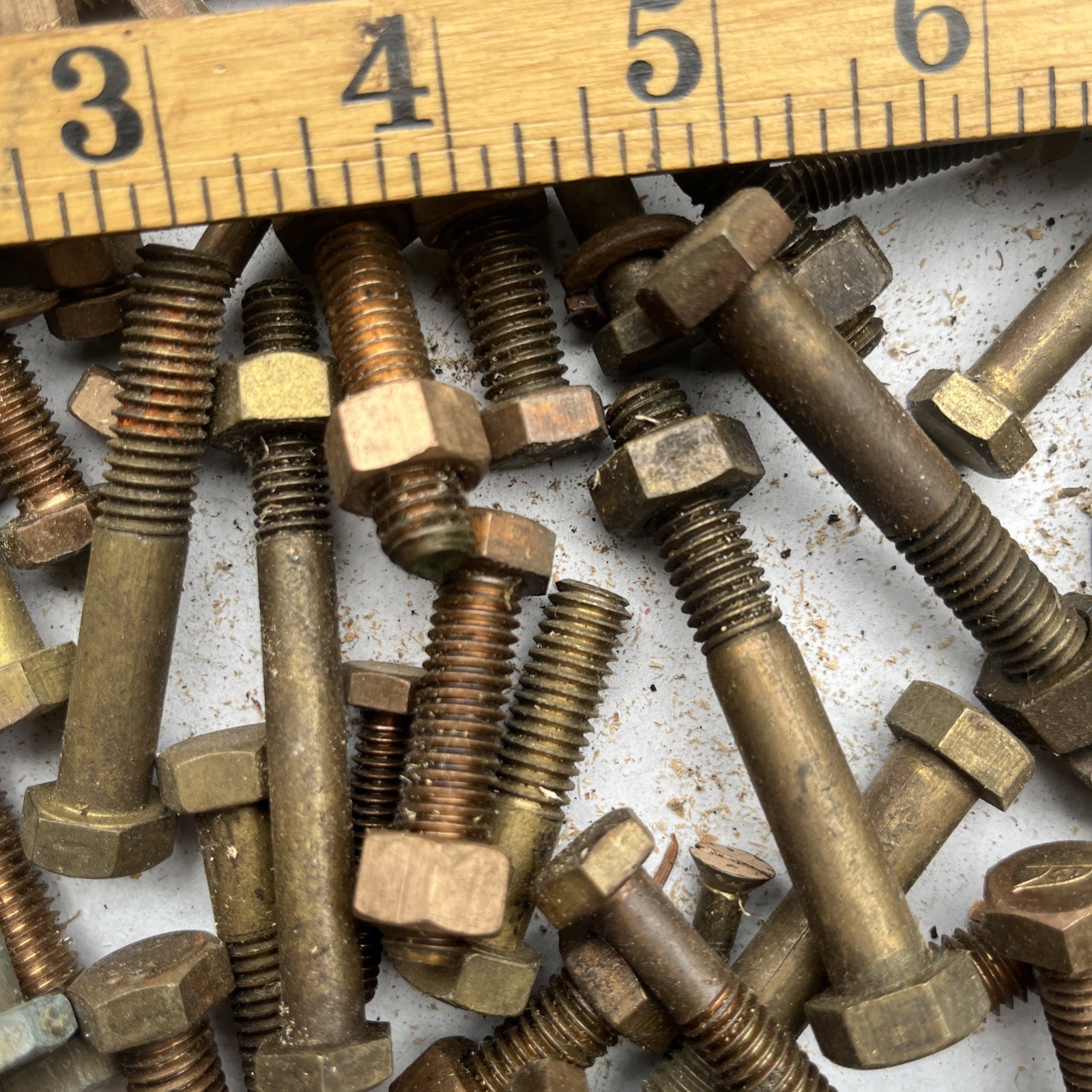 Over 5 Pounds Brass Bronze Cap Screws Etc 1/4 ,5/16 ,3/8